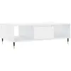 vidaXL Table basse blanc brillant 104x60x35 cm bois d'ingénierie