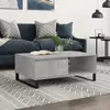 vidaXL Table basse gris béton 90x60x35 cm bois d'ingénierie