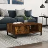 vidaXL Table basse chêne fumé 90x60x35 cm bois d'ingénierie