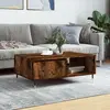 vidaXL Table basse chêne fumé 90x60x35 cm bois d'ingénierie
