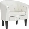 vidaXL Fauteuil cabriolet blanc similicuir