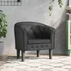 vidaXL Fauteuil cabriolet noir similicuir