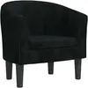 Vidaxl - Chaise cabriolet noir velours Noir
