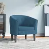 Vidaxl - Fauteuil cabriolet bleu foncé velours Bleu foncé