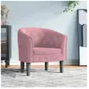 vidaXL Fauteuil rose velours