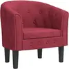 vidaXL Vidaxl Fauteuil Cabriolet Rouge Bordeaux Velours