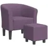 Vidaxl - Chaise cabriolet avec repose-pied violet tissu Purple