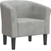 Vidaxl - Fauteuil cabriolet gris clair velours Light grey