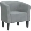vidaXL Vidaxl Chaise Cabriolet Gris Foncé Velours