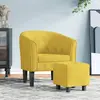 vidaXL Vidaxl Fauteuil Avec Repose-Pied Jaune Velours