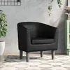 Non communiqué vidaXL Fauteuil cabriolet noir similicuir