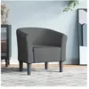 vidaXL Fauteuil cabriolet gris foncé tissu