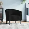 vidaXL Chaise cabriolet noir tissu