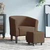 Vidaxl - Fauteuil cabriolet avec repose-pied marron tissu Brown