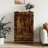 vidaXL Buffet haut chêne fumé 69,5x31x115 cm bois d'ingénierie