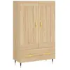 vidaXL Buffet haut chêne sonoma 69,5x31x115 cm bois d'ingénierie