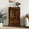 vidaXL Buffet haut chêne fumé 69,5x31x115 cm bois d'ingénierie