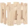 vidaXL Jardinière avec design de clôture 30x30x30 cm pin massif