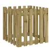 vidaXL Jardinière avec design de clôture 60x60x60 cm pin imprégné