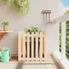 vidaXL Jardinière avec design de clôture 70x70x70 cm pin massif