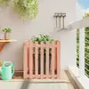 vidaXL Jardinière avec design de clôture 70x70x70 cm douglas massif