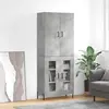 vidaXL Buffet haut Bois d'ingénierie et fer - Gris béton