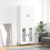 vidaXL Vidaxl Buffet Haut Blanc 69,5x34x180 Cm Bois D'ingénierie