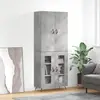 vidaXL Buffet haut Gris béton 69,5x34x180 cm Bois d'ingénierie