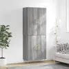 vidaXL Buffet haut Sonoma gris 69,5x34x180 cm Bois d'ingénierie