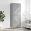 vidaXL Buffet haut Gris béton 69,5x34x180 cm Bois d'ingénierie