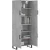 vidaXL Buffet haut Gris béton 69,5x34x180 cm Bois d'ingénierie