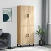 vidaXL Buffet haut Chêne sonoma 69,5x34x180 cm Bois d'ingénierie