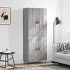 vidaXL Buffet haut Sonoma gris 69,5x34x180 cm Bois d'ingénierie