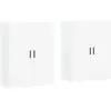 vidaXL Armoires murales 2 pcs blanc 69,5x34x90 cm