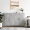 vidaXL Armoires murales 2 pcs gris béton 69,5x34x90 cm