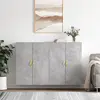 vidaXL Armoires murales 2 pcs gris béton 69,5x34x90 cm
