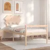 vidaXL Cadre de lit avec tête de lit simple bois massif 3195511