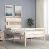 vidaXL Lit pour personne âgée et tête de lit petit simple bois massif