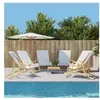 vidaXL Serviettes de plage 6 pcs blanc 60x135 cm tissu 400 GSM