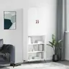 vidaXL Buffet haut Blanc 69,5x34x180 cm Bois d'ingénierie