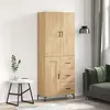 vidaXL Highboard chêne Sonoma 69,5x34x180 cm Matériau dérivé du bois