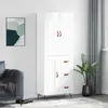 vidaXL Buffet haut Blanc 69,5x34x180 cm Bois d'ingénierie
