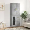 vidaXL Buffet haut Gris béton 69,5x34x180 cm Bois d'ingénierie