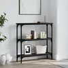 vidaXL Table console noir 75x22,5x75 cm bois d'ingénierie