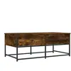 vidaXL Table basse chêne fumé 100x51x40 cm bois d'ingénierie