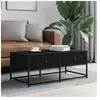 vidaXL Table basse noir 100x51x40 cm bois d'ingénierie