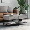 vidaXL Table basse sonoma gris 99x50x50 cm bois d'ingénierie