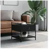 vidaXL Table basse noir 50x50x50 cm bois d'ingénierie