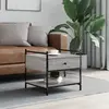 vidaXL Table basse sonoma gris 50x50x50 cm bois d'ingénierie