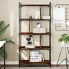vidaXL Bibliothèque 5 niveaux chêne fumé 76x32x158cm bois d'ingénierie